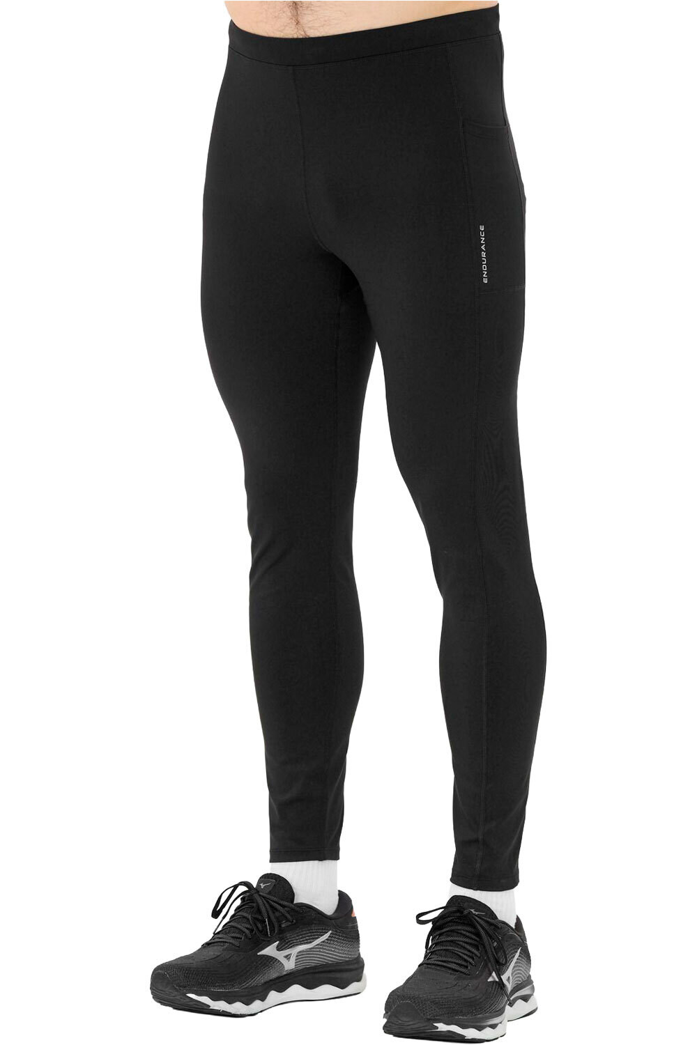 Endurance malla larga running hombre Strong M Long Run Tights vista frontal