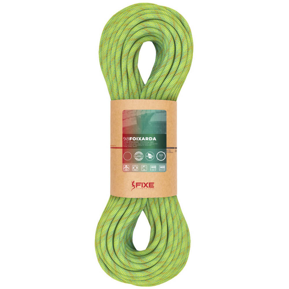 Fixe cuerda escalada 9.8 FOIXARDA Green, 80m vista frontal