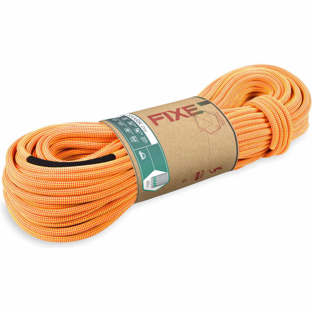 Fixe cuerda escalada CUERDA SHARK 9,8mm 70m DRY vista frontal