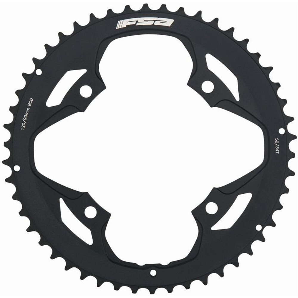 F.S.A. platos bicicleta carretra PLATO FSA OMEGA PRO 120 mm 50D vista frontal