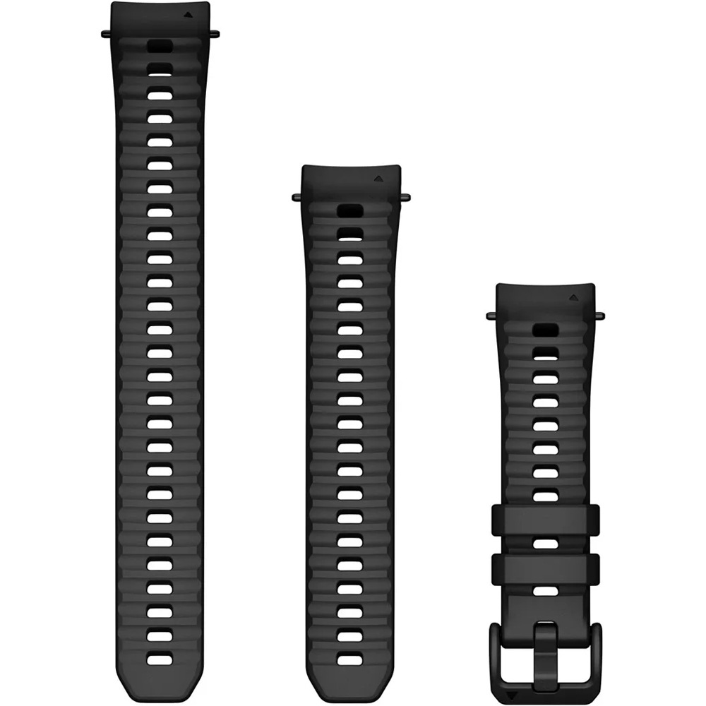 Garmin correas de relojes deportivos Correa 20 mm silicona negra INSTINCT E vista frontal