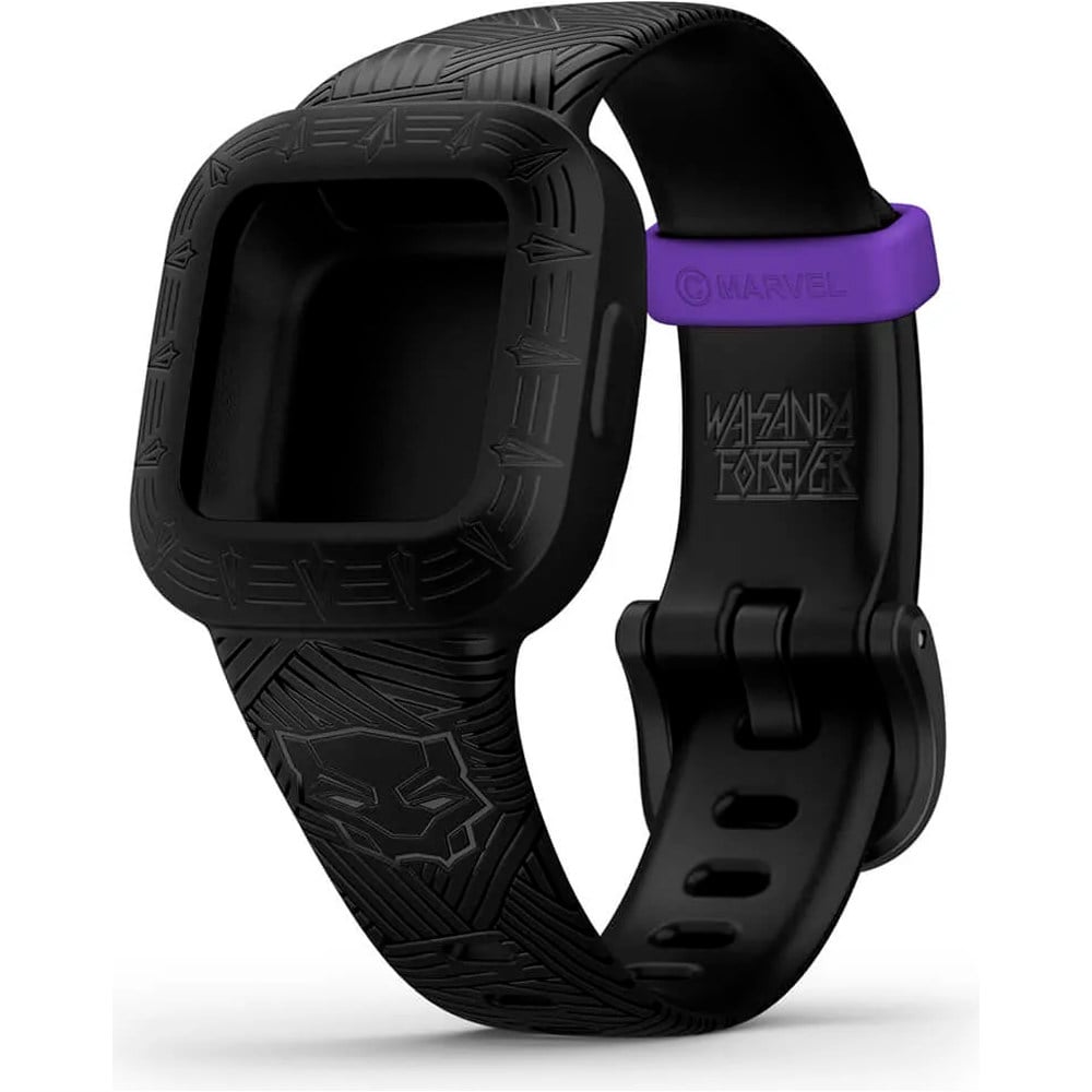 Garmin correas de relojes deportivos Correa de mueca vivofit jr3 Black Panth vista frontal