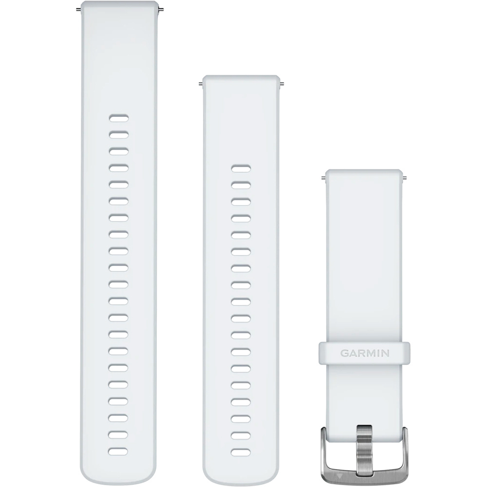 Garmin correas de relojes deportivos Correa de silicona 22 mm blanco vista frontal