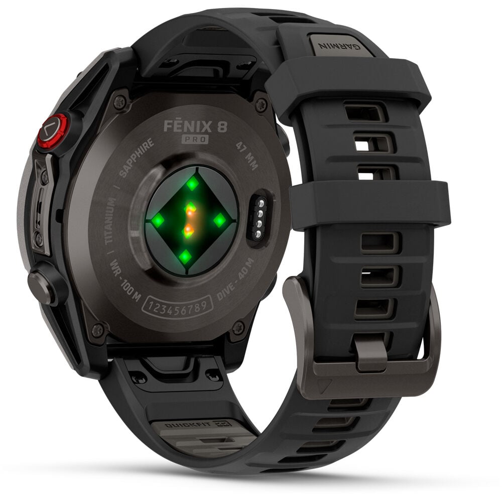Garmin pulsómetros con gps Fenix 8 Pro # 47 mm, AMOLED Cristal de z 01