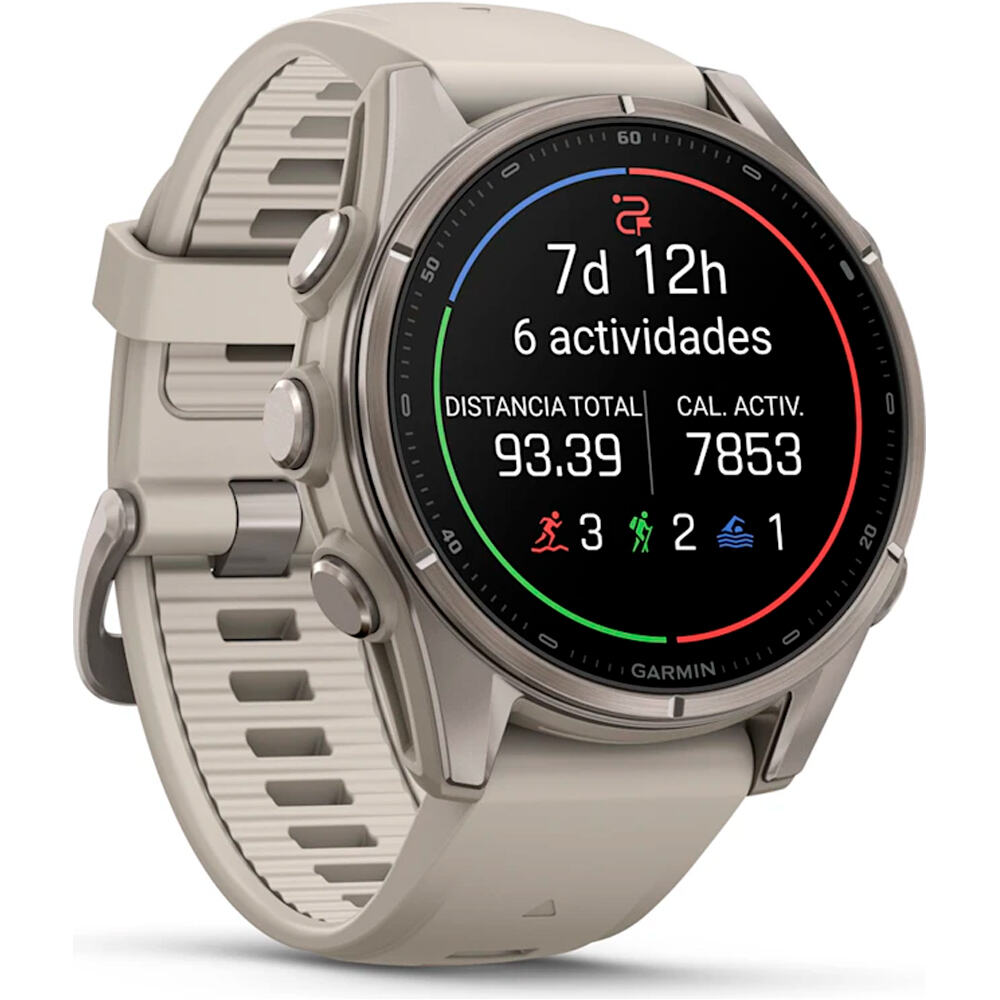 Garmin pulsómetros con gps FENIX 9 43 MM TITANIO CORREA BL 02