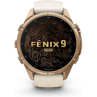 Garmin pulsómetros con gps FENIX 9 PRO 43 MM CAJA DE TITANIO DORADA CORREA BE 01