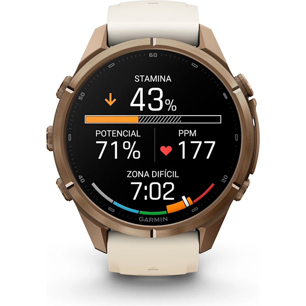 Garmin pulsómetros con gps FENIX 9 PRO 43 MM CAJA DE TITANIO DORADA CORREA BE 03