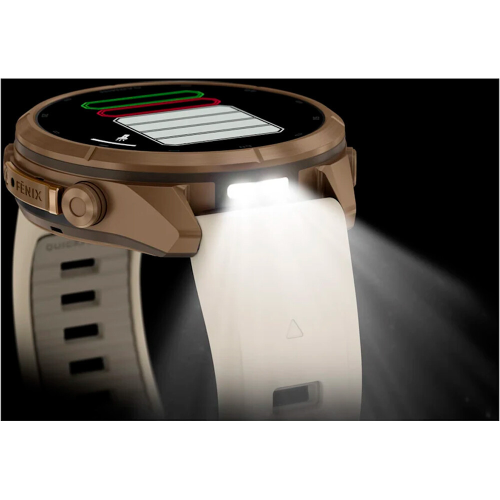 Garmin pulsómetros con gps FENIX 9 PRO 43 MM CAJA DE TITANIO DORADA CORREA BE 07