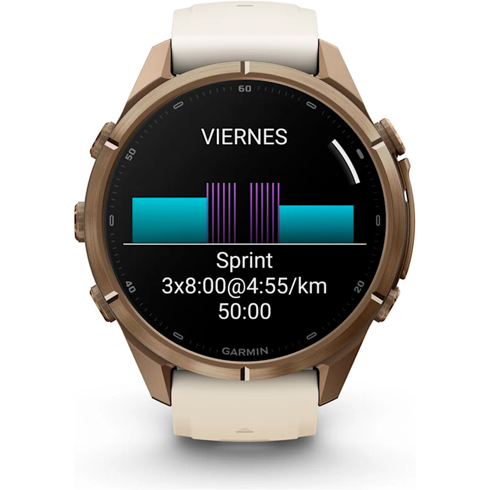 Garmin pulsómetros con gps FENIX 9 PRO 43 MM CAJA DE TITANIO DORADA CORREA BE 08