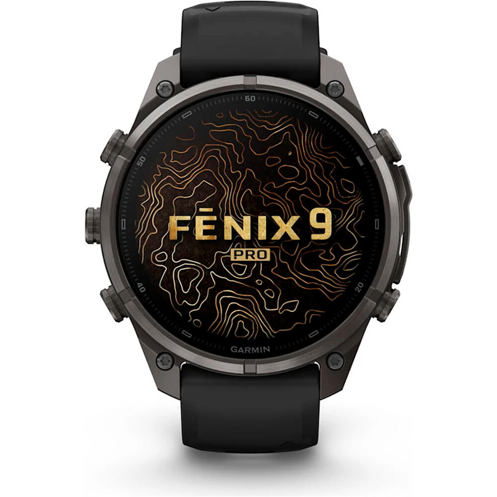 Garmin pulsómetros con gps FENIX 9 PRO 47 MM TITANIO RECUBRIMIENTO DLC GR CARBN CORREA 01