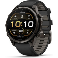 Garmin pulsómetros con gps FENIX 9 PRO 47 MM TITANIO RECUBRIMIENTO DLC GR CARBN CORREA vista frontal