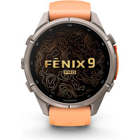 Garmin pulsómetros con gps FENIX 9 PRO INREACH, 43 MM TITANIO CORREA SALMN 01