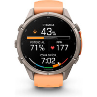 Garmin pulsómetros con gps FENIX 9 PRO INREACH, 43 MM TITANIO CORREA SALMN 03