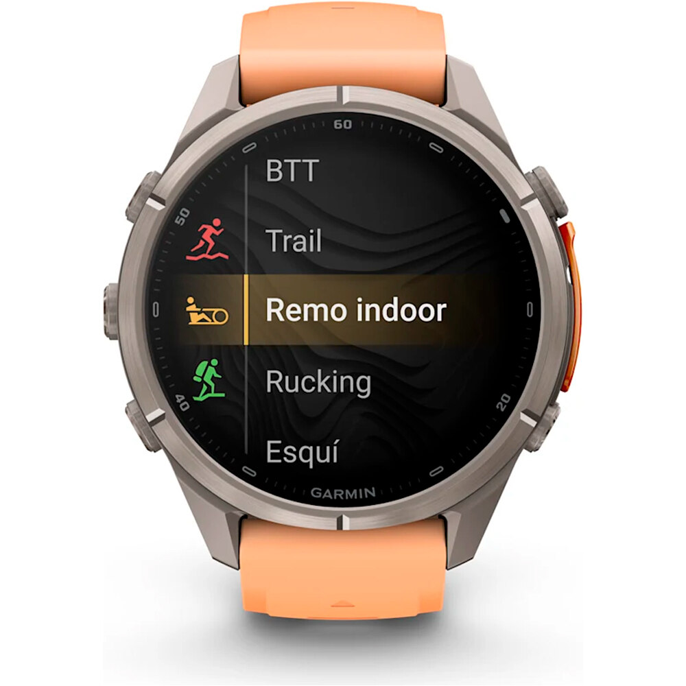 Garmin pulsómetros con gps FENIX 9 PRO INREACH, 43 MM TITANIO CORREA SALMN 05