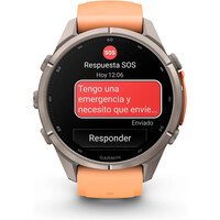 Garmin pulsómetros con gps FENIX 9 PRO INREACH, 43 MM TITANIO CORREA SALMN 06