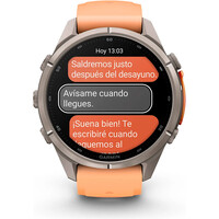 Garmin pulsómetros con gps FENIX 9 PRO INREACH, 43 MM TITANIO CORREA SALMN 07