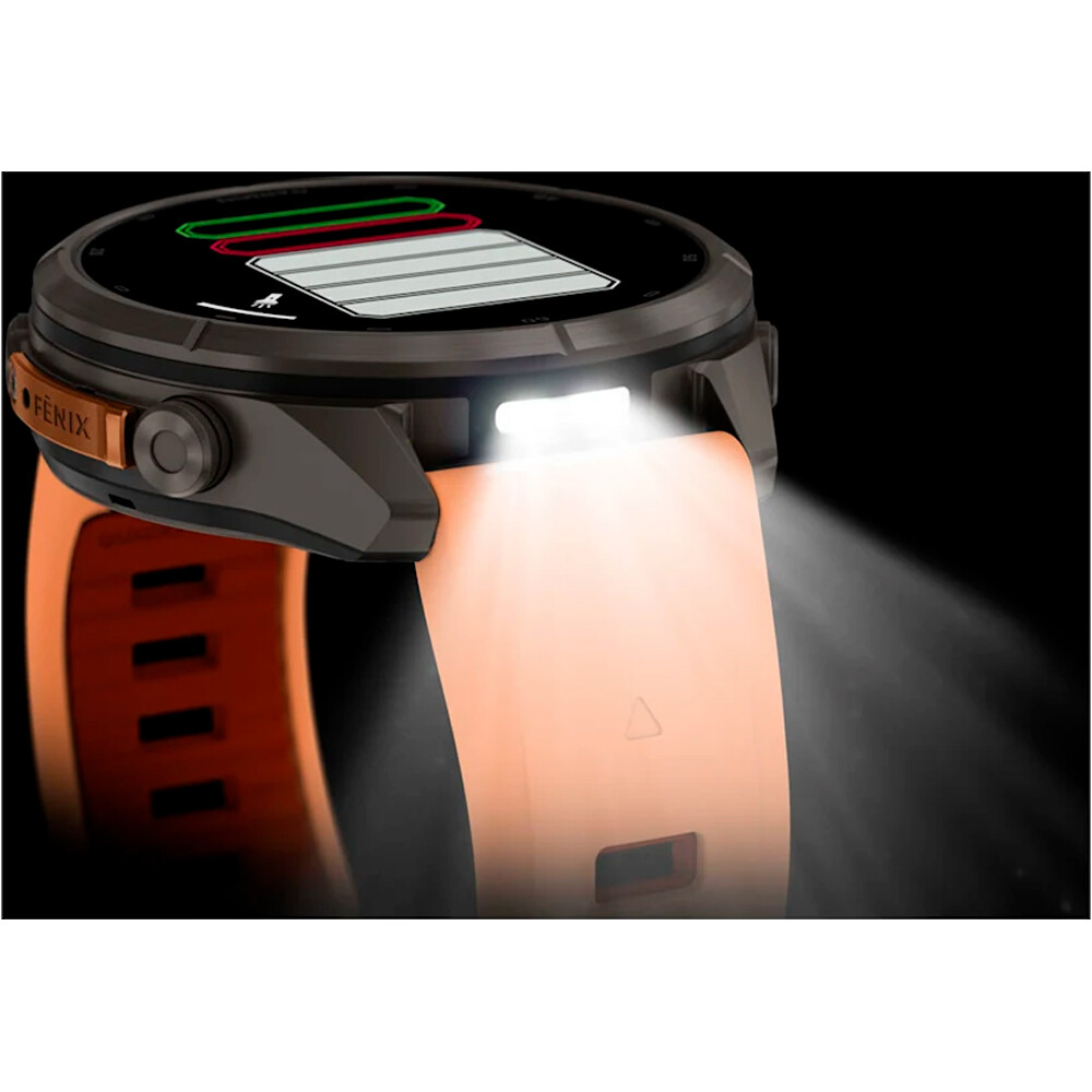 Garmin pulsómetros con gps FENIX 9 PRO INREACH, 43 MM TITANIO CORREA SALMN 10