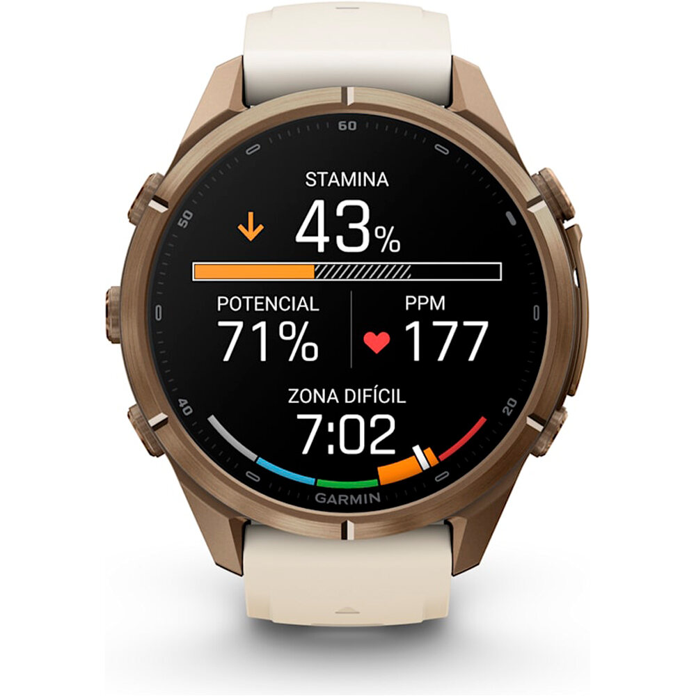 Garmin pulsómetros con gps FENIX 9 PRO INREACH, 43 MM TITANIO DORADA CORREA BE 03