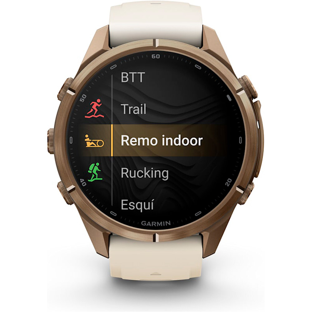 Garmin pulsómetros con gps FENIX 9 PRO INREACH, 43 MM TITANIO DORADA CORREA BE 05