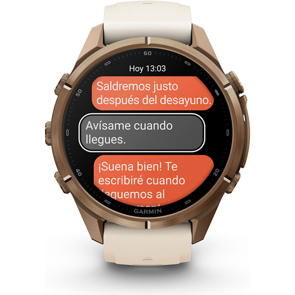 Garmin pulsómetros con gps FENIX 9 PRO INREACH, 43 MM TITANIO DORADA CORREA BE 07