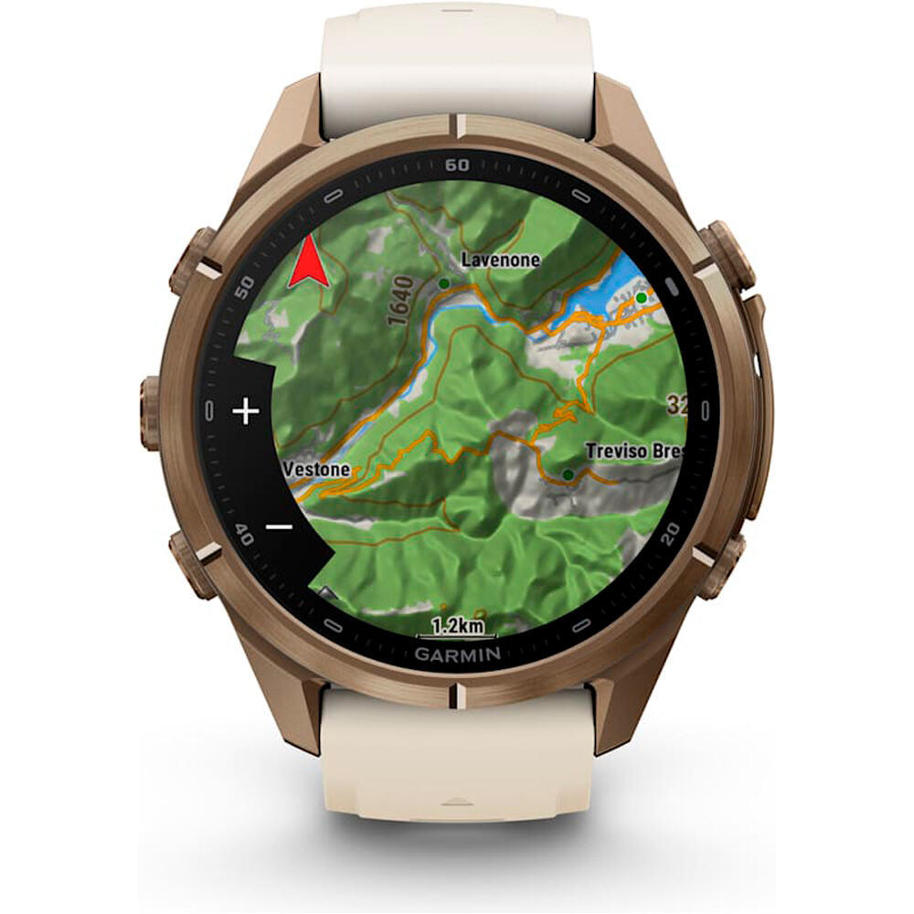 Garmin pulsómetros con gps FENIX 9 PRO INREACH, 43 MM TITANIO DORADA CORREA BE 09