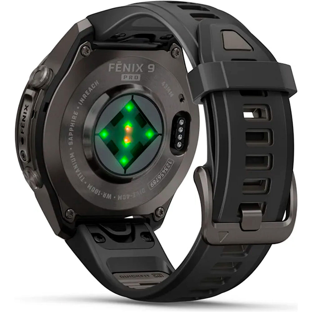 Garmin pulsómetros con gps FENIX 9 PRO INREACH, 43 MM TITANIO RECUBRIMIENTO DLC GR CARB 11