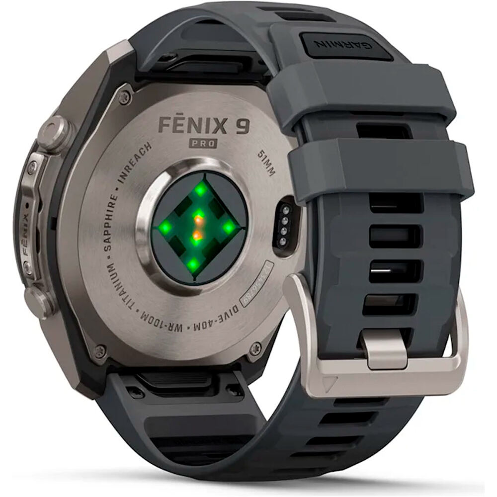 Garmin pulsómetros con gps FENIX 9 PRO INREACH, 51 MM TITANIO CORREA GR 11