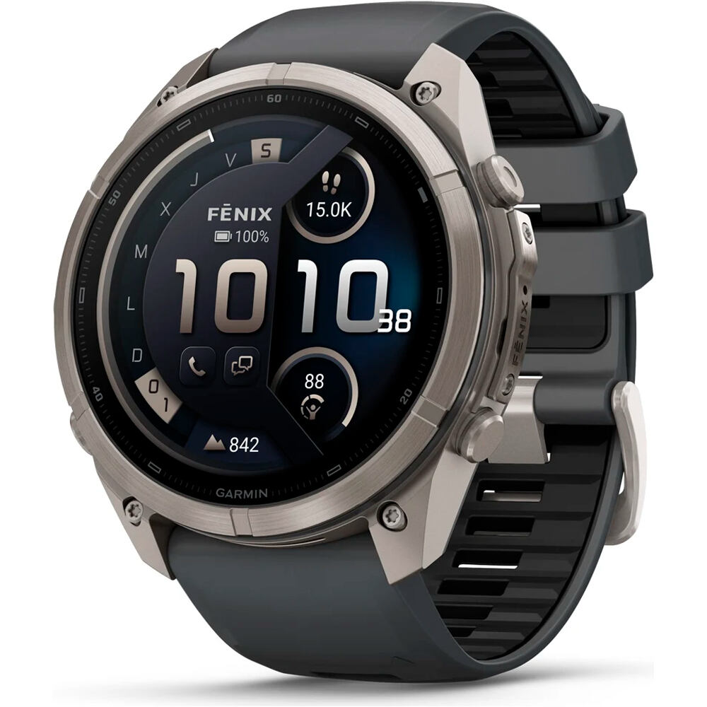 Garmin pulsómetros con gps FENIX 9 PRO INREACH, 51 MM TITANIO CORREA GR vista frontal