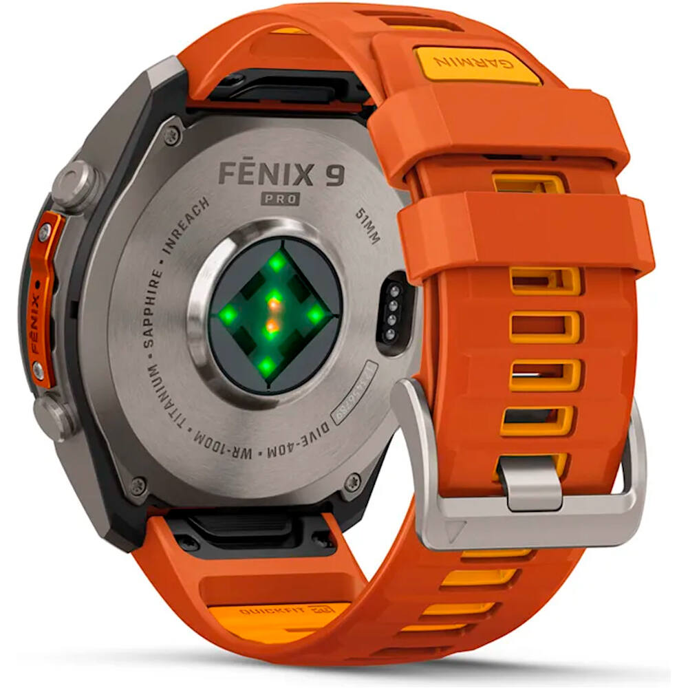 Garmin pulsómetros con gps FENIX 9 PRO INREACH, 51 MM TITANIO CORREA NA 11