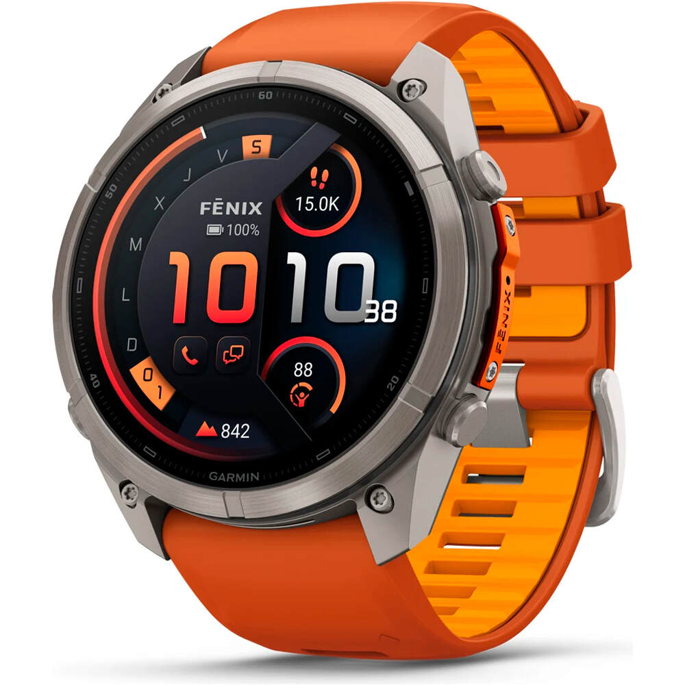 Garmin pulsómetros con gps FENIX 9 PRO INREACH, 51 MM TITANIO CORREA NA vista frontal