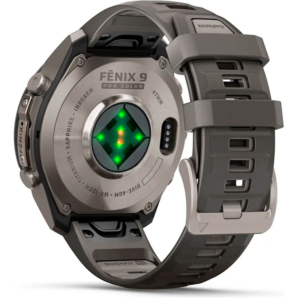 Garmin pulsómetros con gps FENIX 9 PRO INREACH, SOLAR, 47 MM TITANIO CORREA GR 12