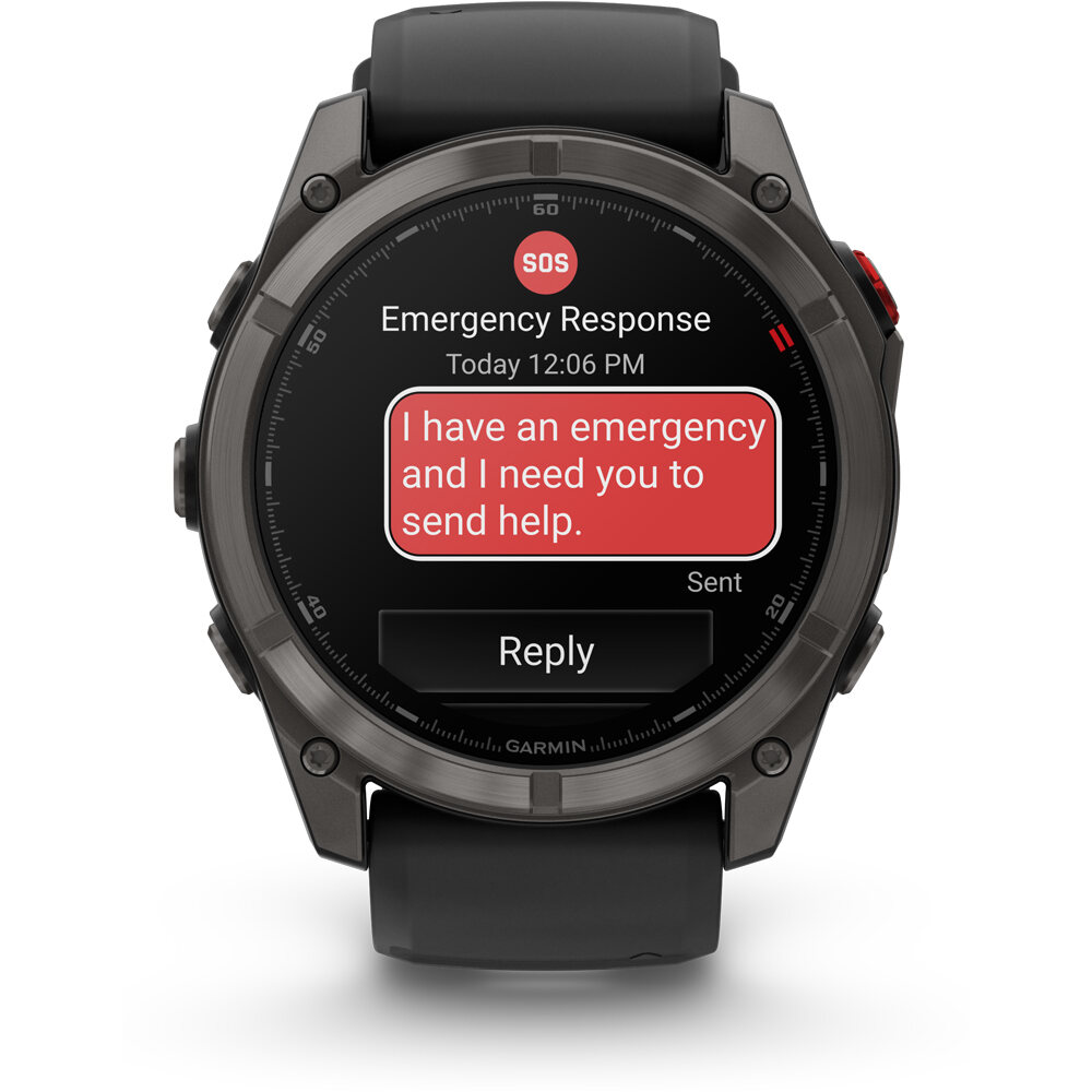 Garmin pulsómetros con gps F?nix 8 Pro  51 mm, AMOLED Cristal de zafiro, titanio DLC g 07