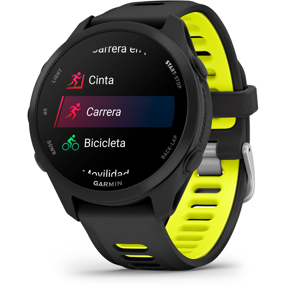 Garmin pulsómetros con gps Forerunner 170 Music, Negro 02