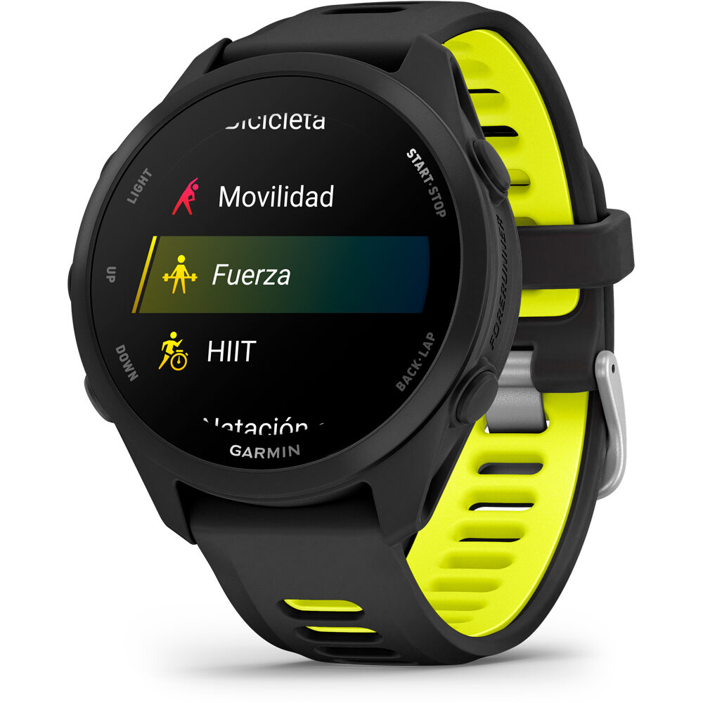 Garmin pulsómetros con gps Forerunner 170 Music, Negro 03