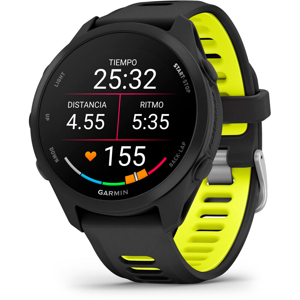 Garmin pulsómetros con gps Forerunner 170 Music, Negro 05