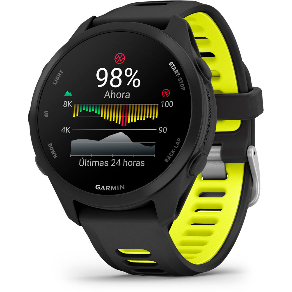 Garmin pulsómetros con gps Forerunner 170 Music, Negro 06