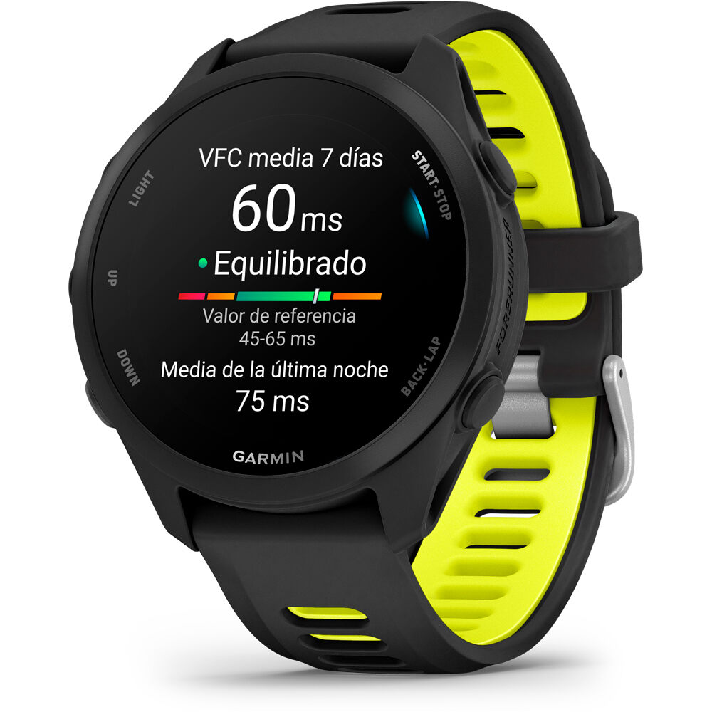 Garmin pulsómetros con gps Forerunner 170 Music, Negro 08