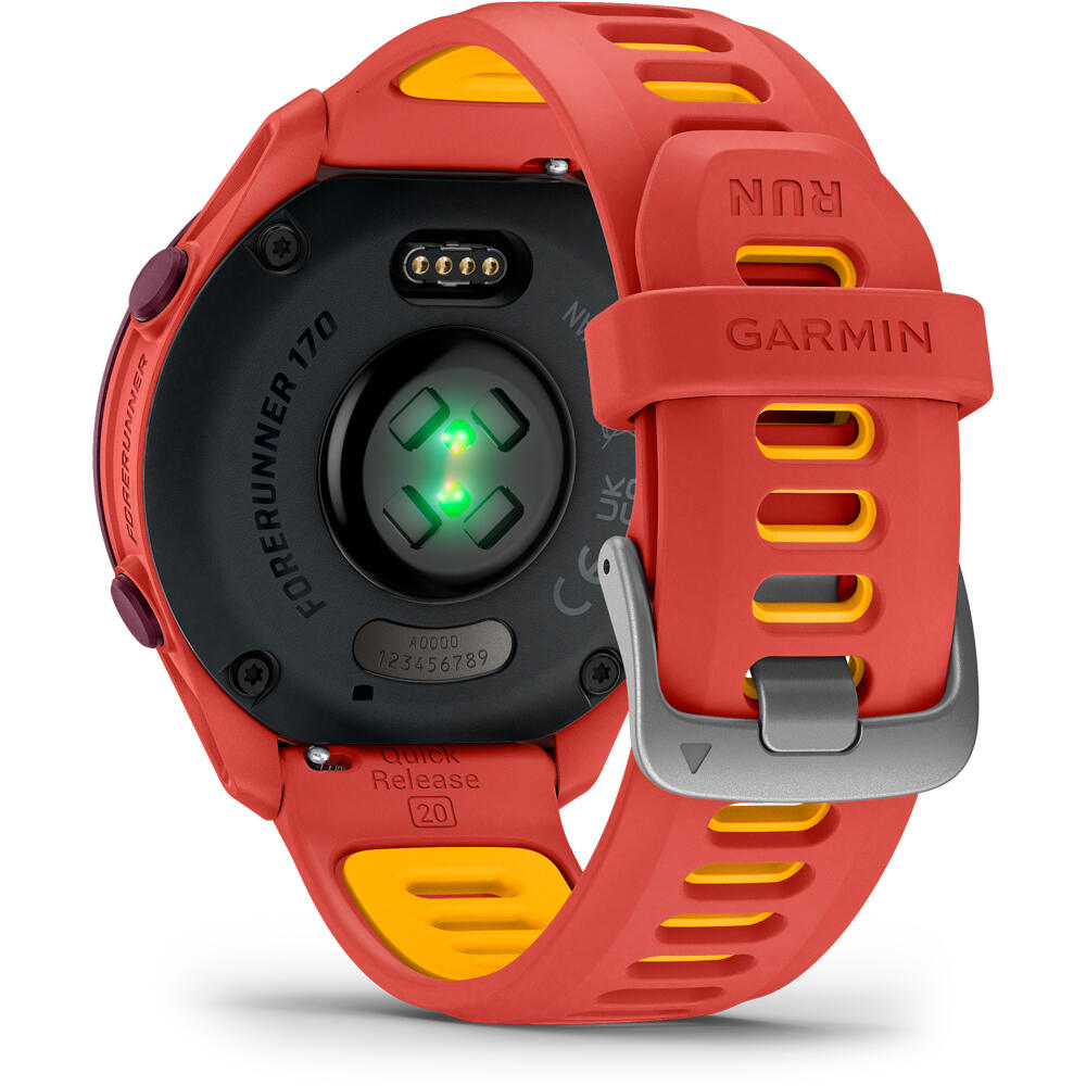 Garmin pulsómetros con gps Forerunner 170 Music, Rojo 01