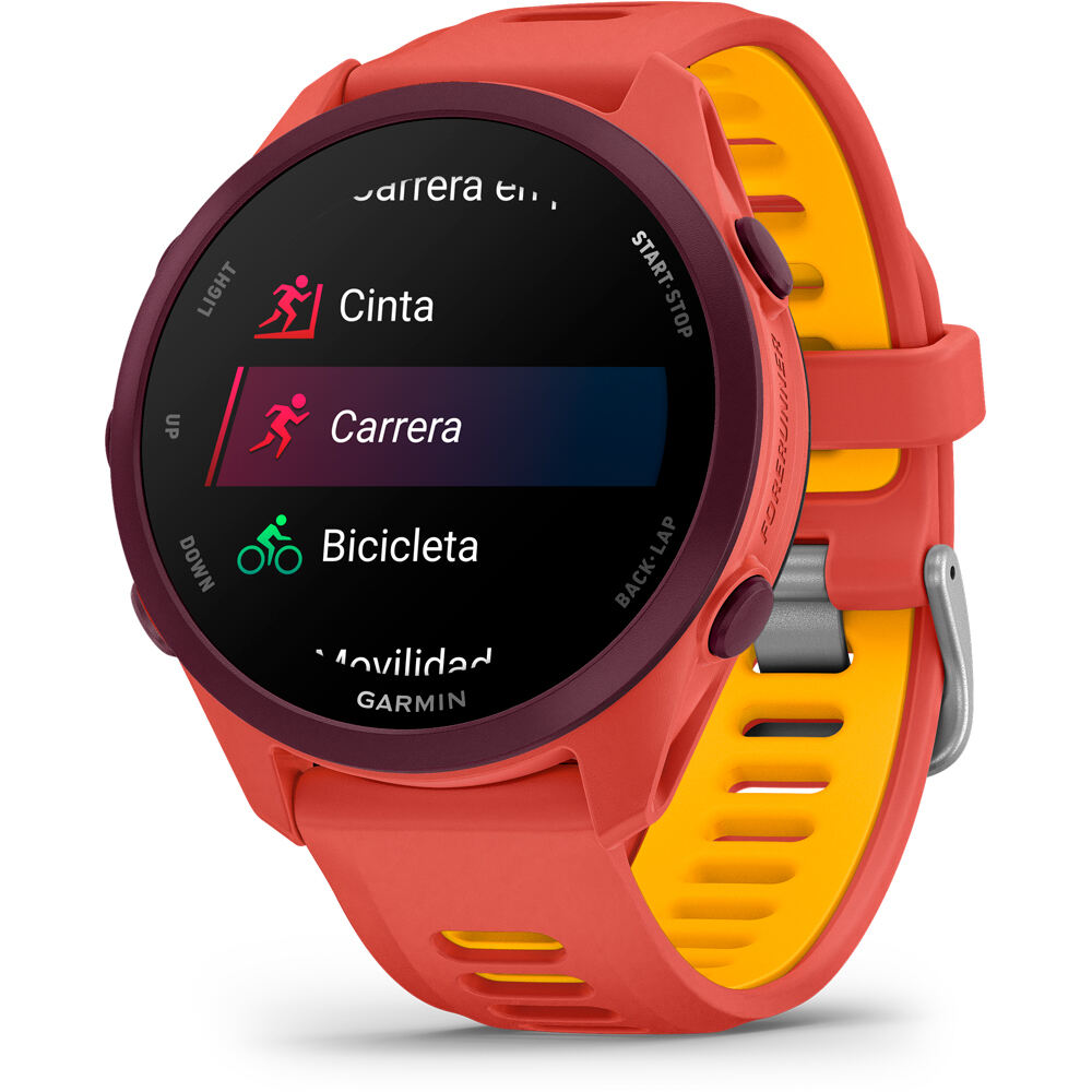 Garmin pulsómetros con gps Forerunner 170 Music, Rojo 02