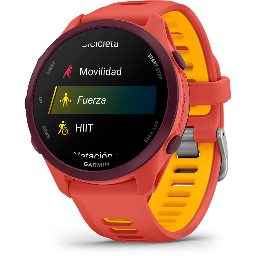 Garmin pulsómetros con gps Forerunner 170 Music, Rojo 03