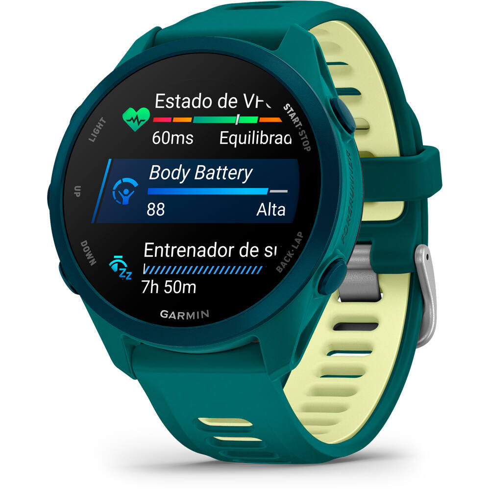 Garmin pulsómetros con gps Forerunner 170 Music, Verde 12