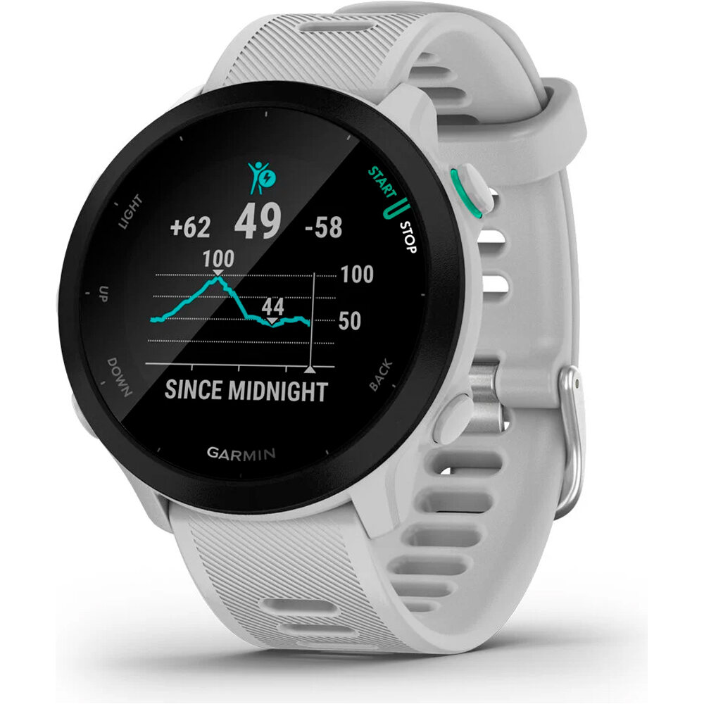 Garmin pulsómetros con gps Forerunner 55 Blanco 02