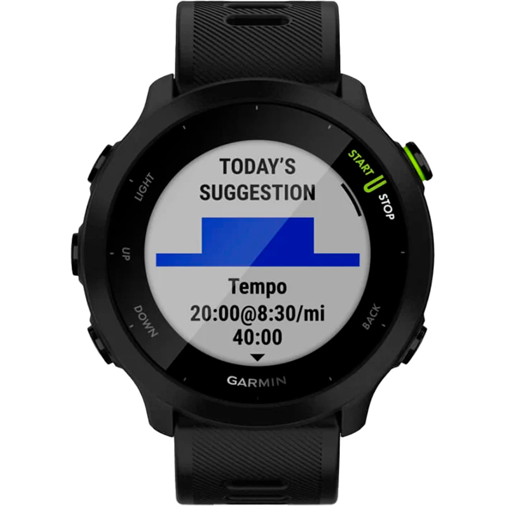 Garmin pulsómetros con gps FORERUNNER 55 NEGRO 01