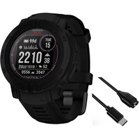 Garmin pulsómetros con gps Instinct 2 Solar - Tactical Negro vista frontal