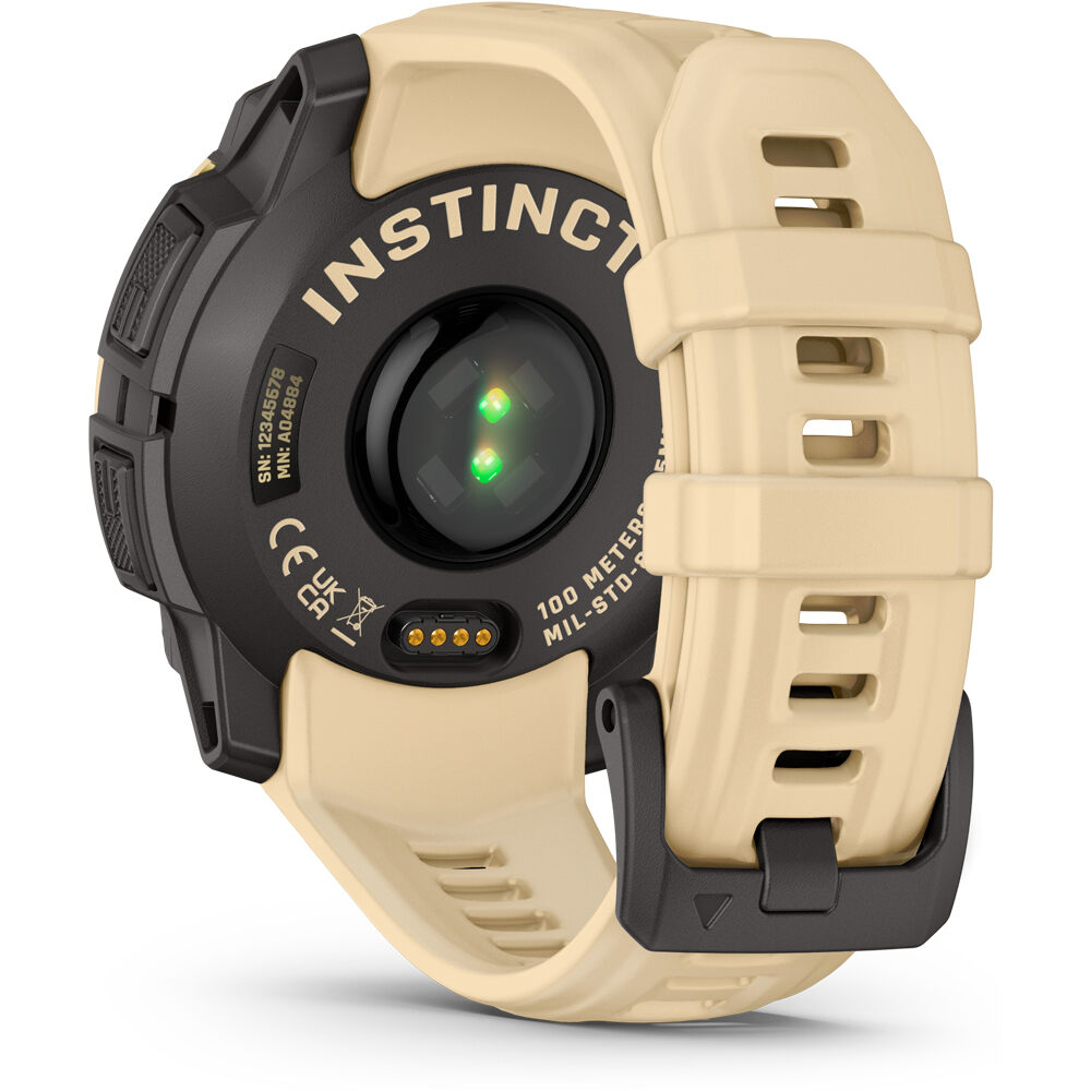 Garmin pulsómetros con gps Instinct 3 45 mm, AMOLED Beige con corr 01