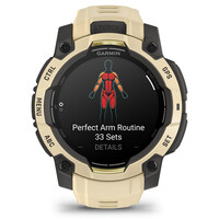 Garmin pulsómetros con gps Instinct 3 45 mm, AMOLED Beige con correa de silicona beige 08