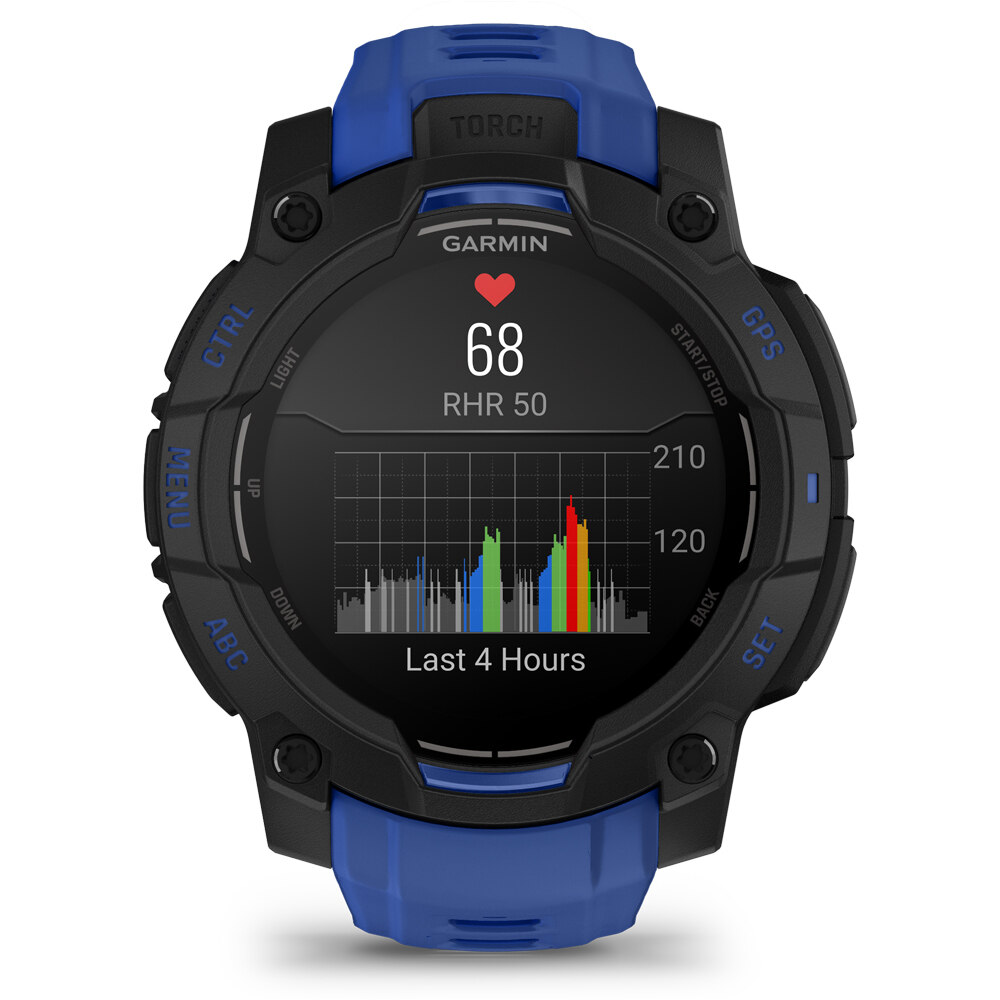 Garmin pulsómetros con gps Instinct 3  45 mm AMOLED SuperNova Negr 02