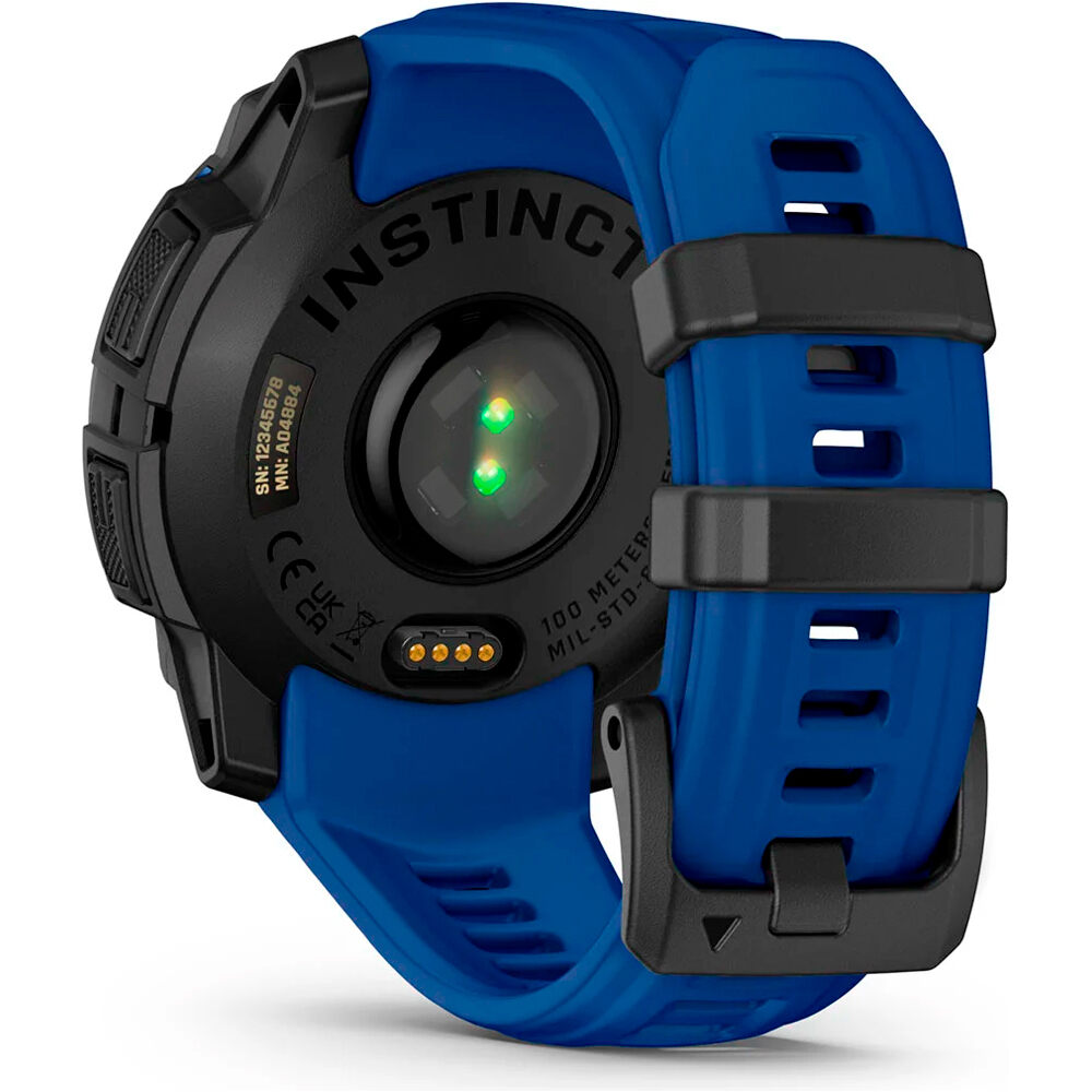 Garmin pulsómetros con gps Instinct 3  45 mm AMOLED SuperNova Negro correa azul 01