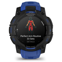Garmin pulsómetros con gps Instinct 3  45 mm AMOLED SuperNova Negro correa azul 09