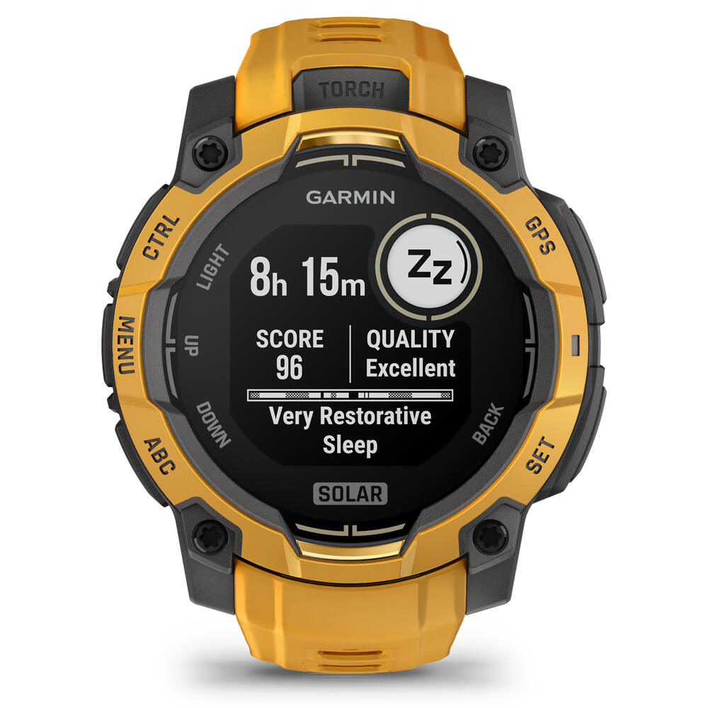 Garmin pulsómetros con gps Instinct 3 45 mm, Solar Naranja con cor 12